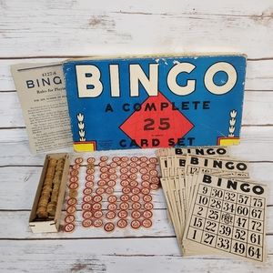 Vintage 1936 BINGO Milton Bradley Game